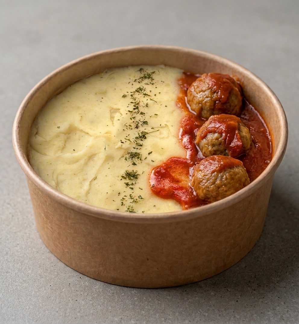 Boulettes Sauce Tomate & Purée Maison