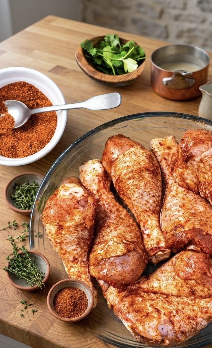 Plateau de poulet prêt à griller